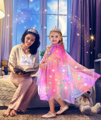 DOLNOW unicorn cape gradient tutu set with soft fabric and sparkling movement