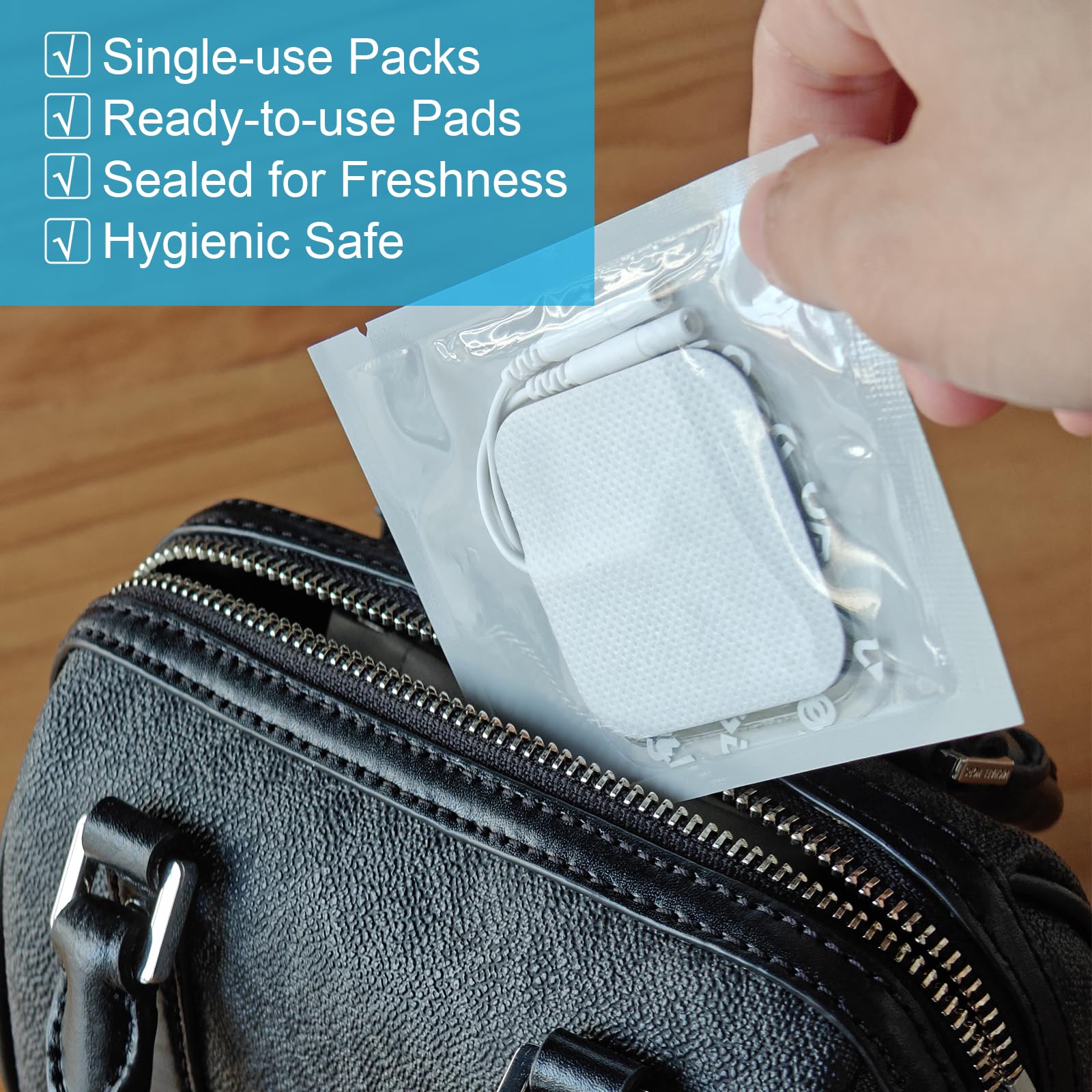 DOMAS premium conductive gel enhances contact for comfortable sessions.