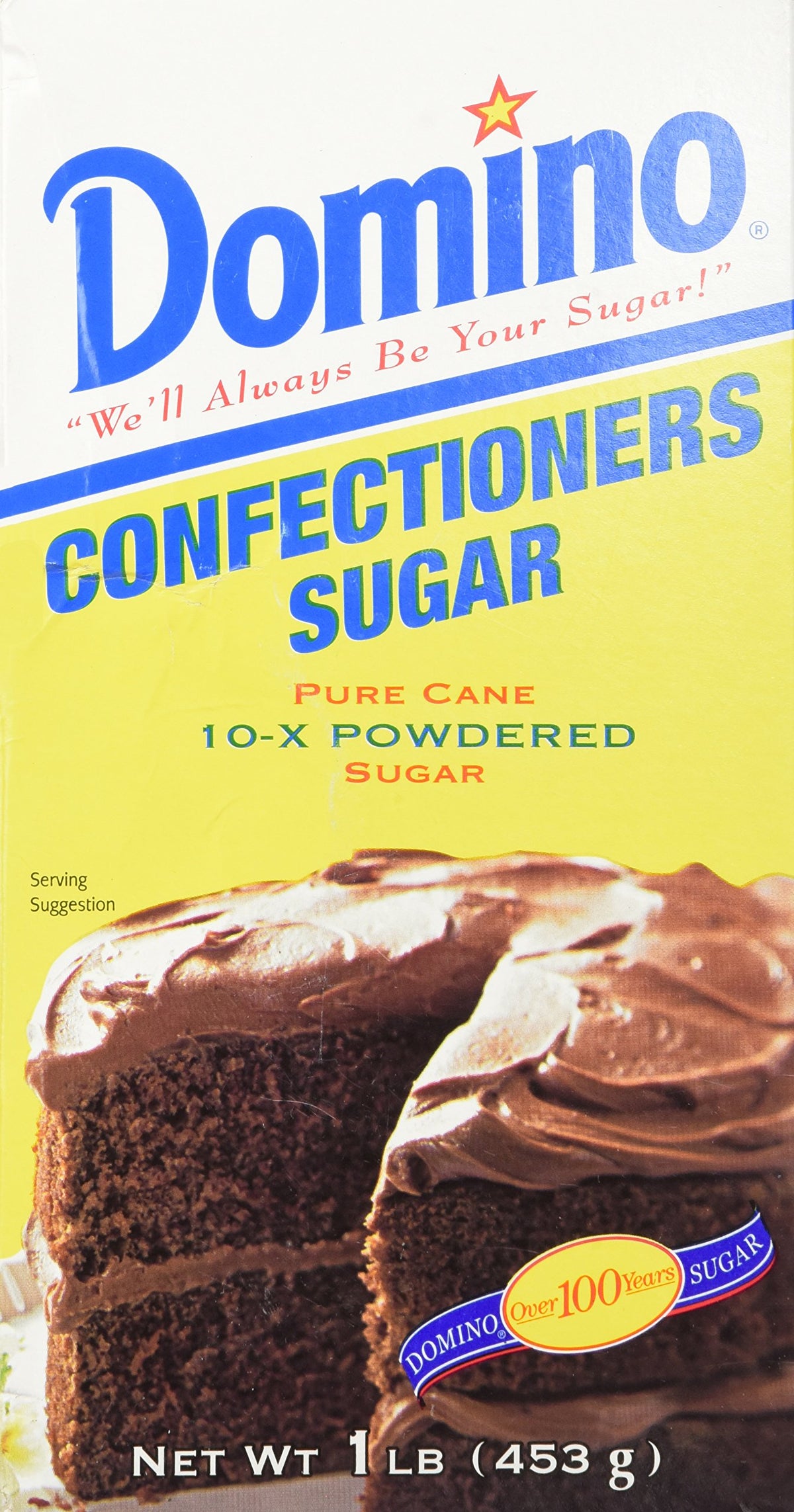 Domino Confectioners Sugar packaging shown for pantry storage and easy access