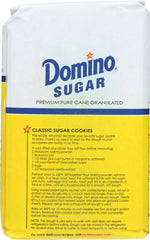 Domino granulated white sugar bag showcased for versatile cooking and canning prep.