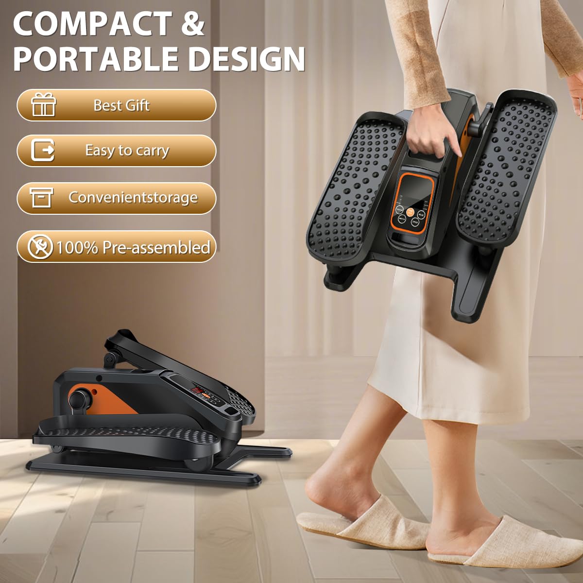 DOMNIU under desk elliptical gift packaging suitable for wellness gifts.