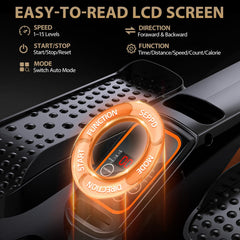 DOMNIU under desk elliptical remote control use enables hands-free operation.
