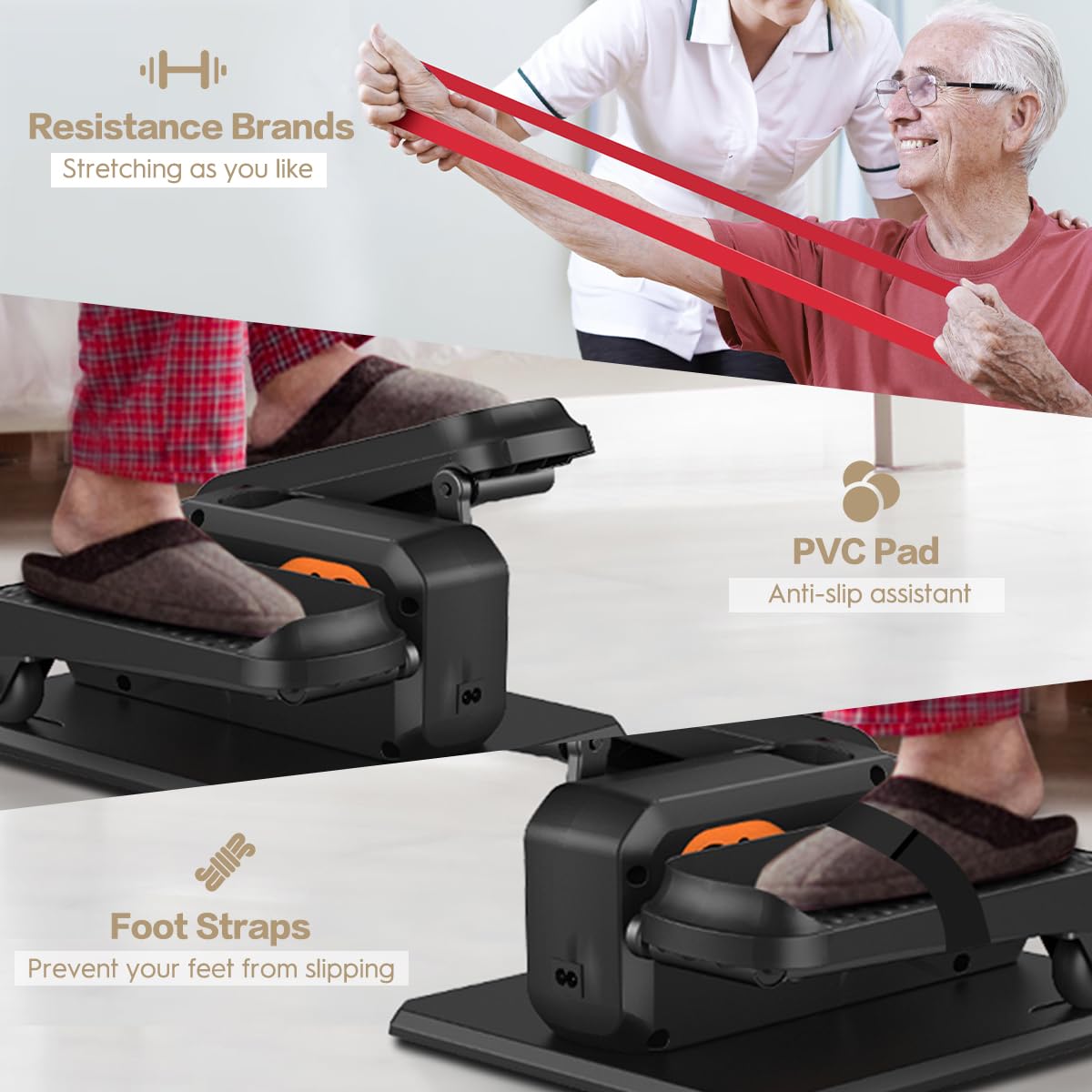 DOMNIU under desk elliptical silent operation for home or office.