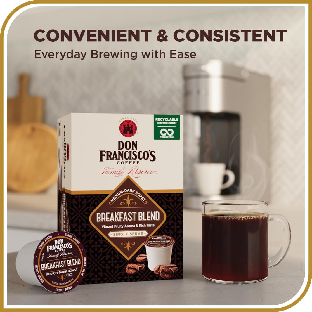 Don Francisco's Breakfast Blend medium-dark roast delivers bold flavor and a smooth finish
