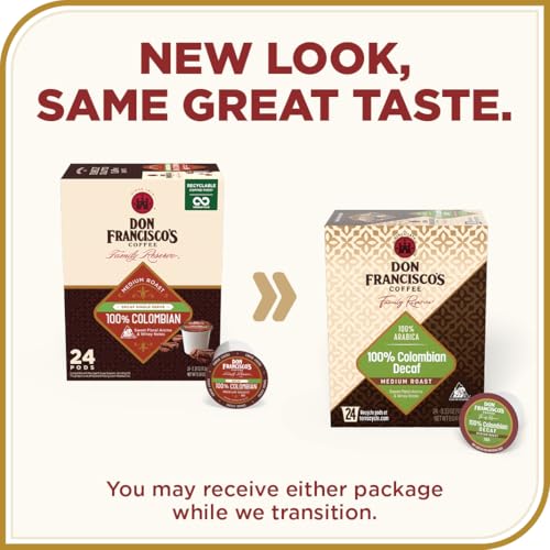 Don Francisco's medium roast Arabica coffee pods for balanced mornings.