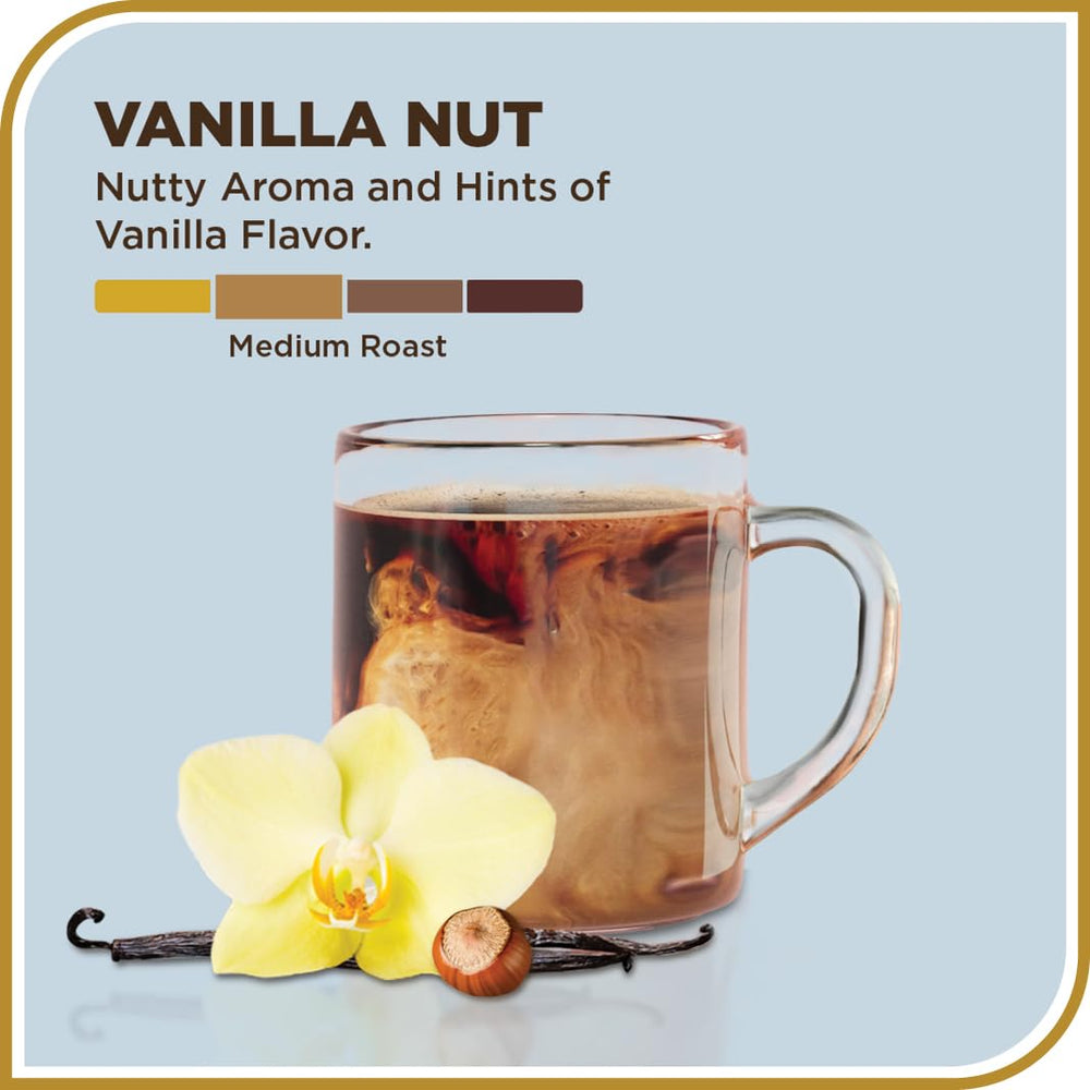 Top view of Don Francisco's Vanilla Nut can hints at freshness and recyclable packaging.