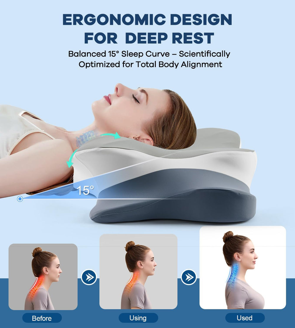 DONAMA cervical pillow ice silk cooling cover delivers all-night temperature regulation