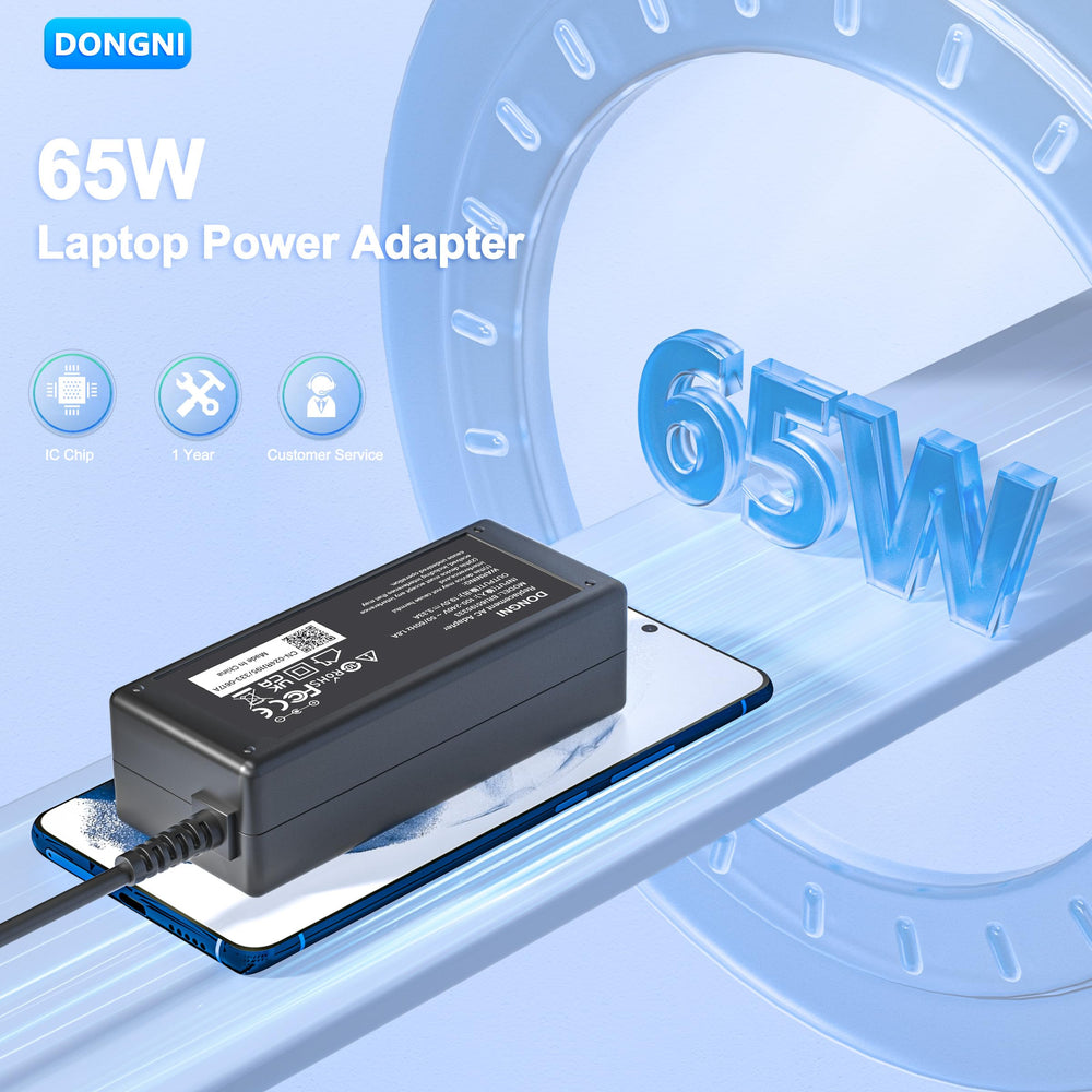 Dongni 65W charger compatible with HP Pavilion x360 notebooks for flexibility