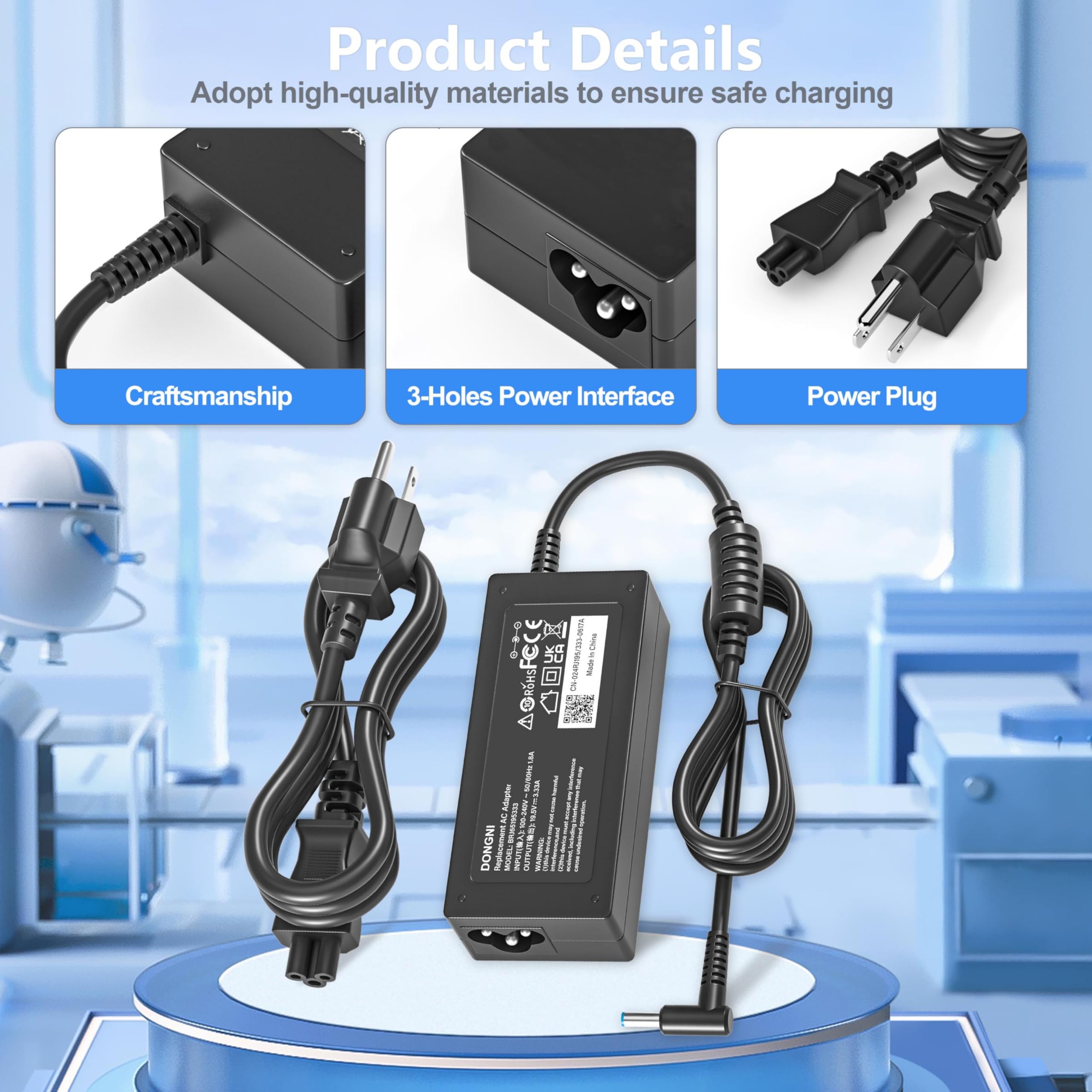 Dongni 65W charger safety and durability tested for long-term reliability