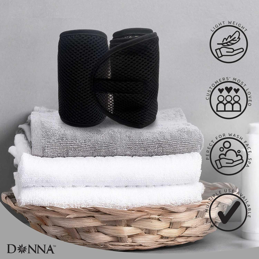 Donna Deluxe adjustable morning-to-night wrap adapts to your head and styling routine.