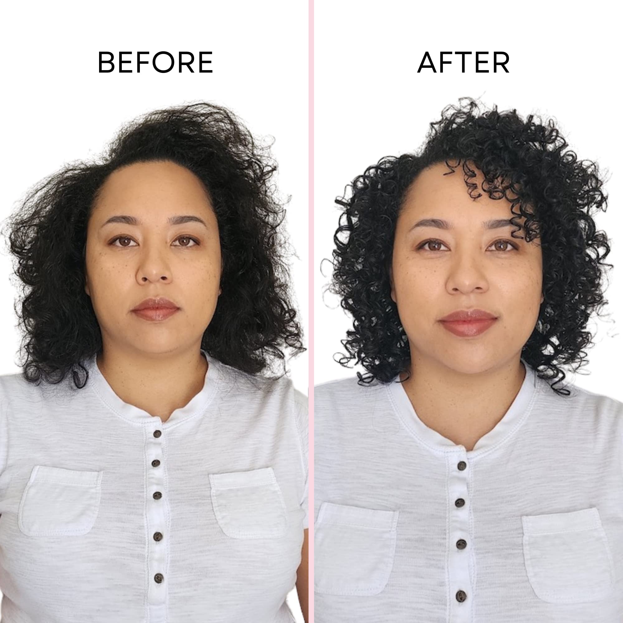 Donna's Recipe leave-in conditioner dispenses smoothly for frizz control.