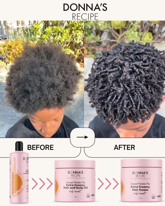 Donna's Recipe leave-in conditioner protecting hair from sun and pollution.