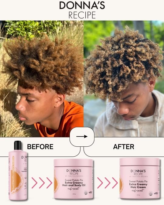 Donna's Recipe cinnamon component swirl in product imagery for balanced scalp