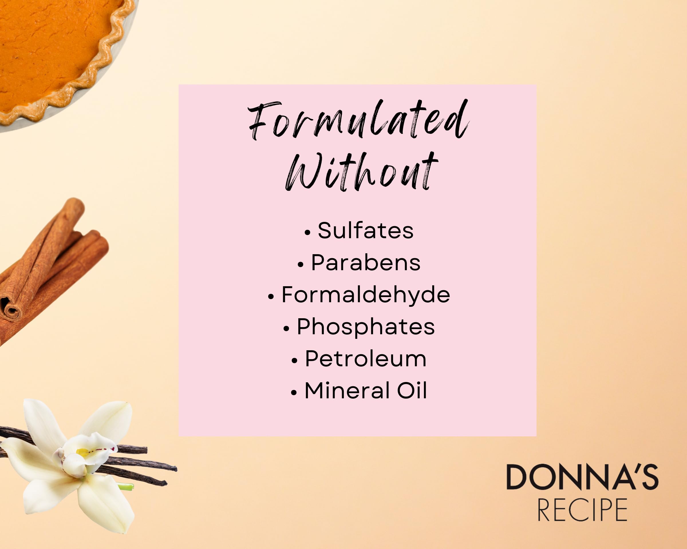 Donna's Recipe Tabitha Brown scent-focused shot with vanilla and cinnamon notes