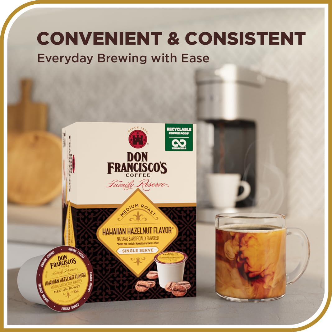 Don Francisco's Hawaiian Hazelnut aroma with subtle coconut notes.