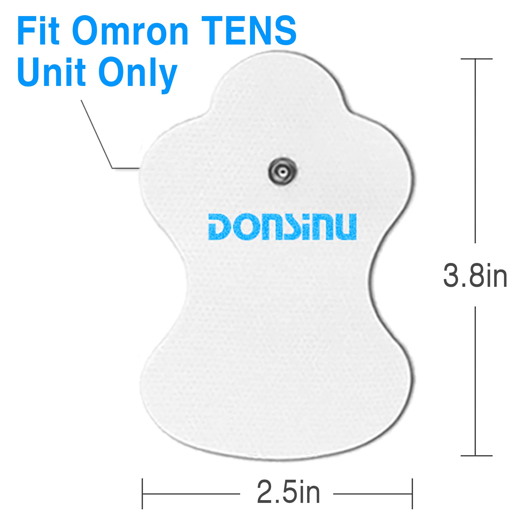 DONSINU tens pads reusable up to 150 times with consistent conductivity.