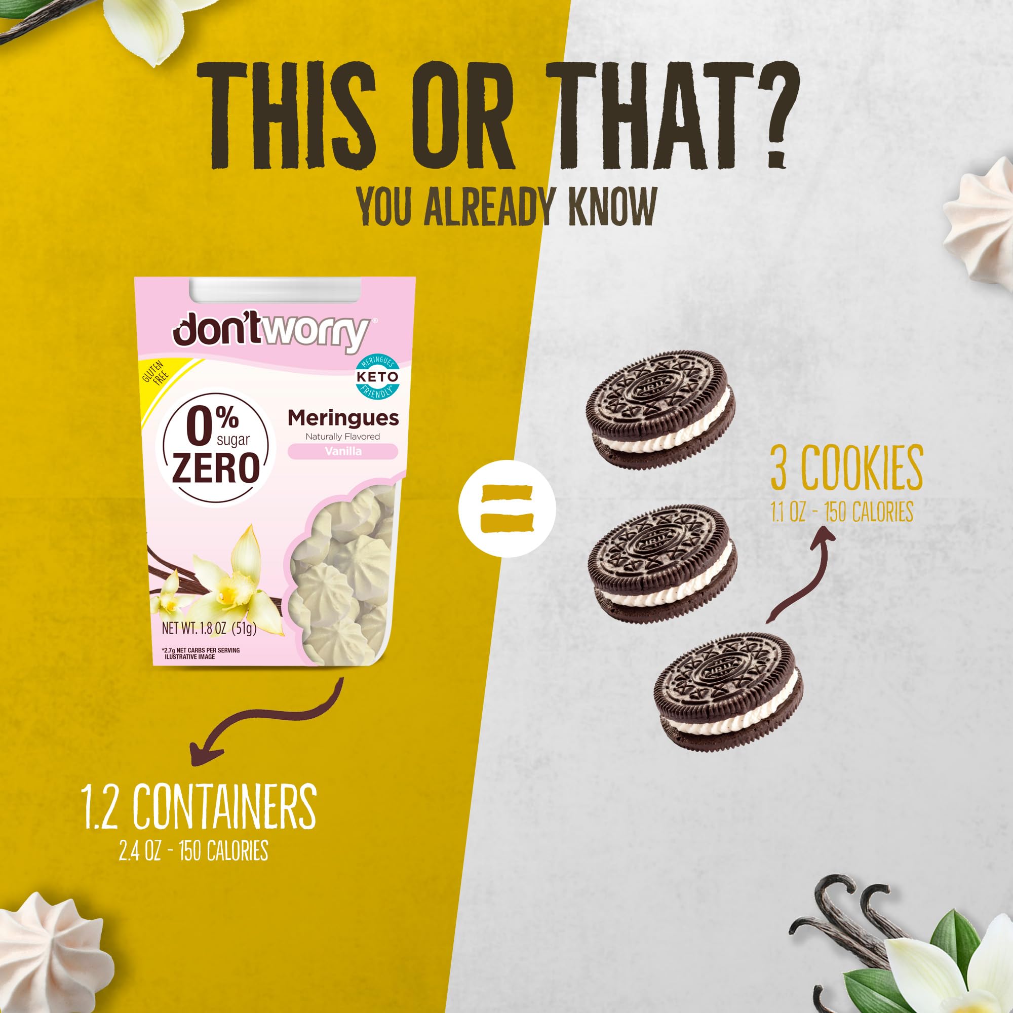 Don't Worry Meringue Pack Four—variety pack for sharing.