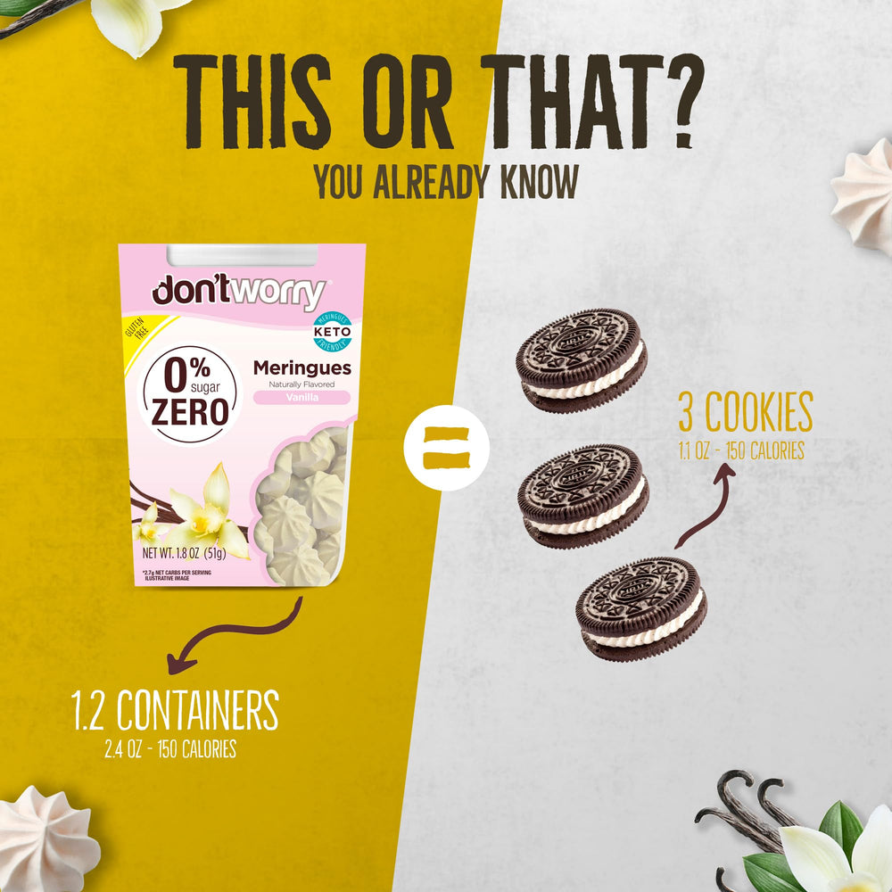 Don't Worry Meringue Pack Four—variety pack for sharing.