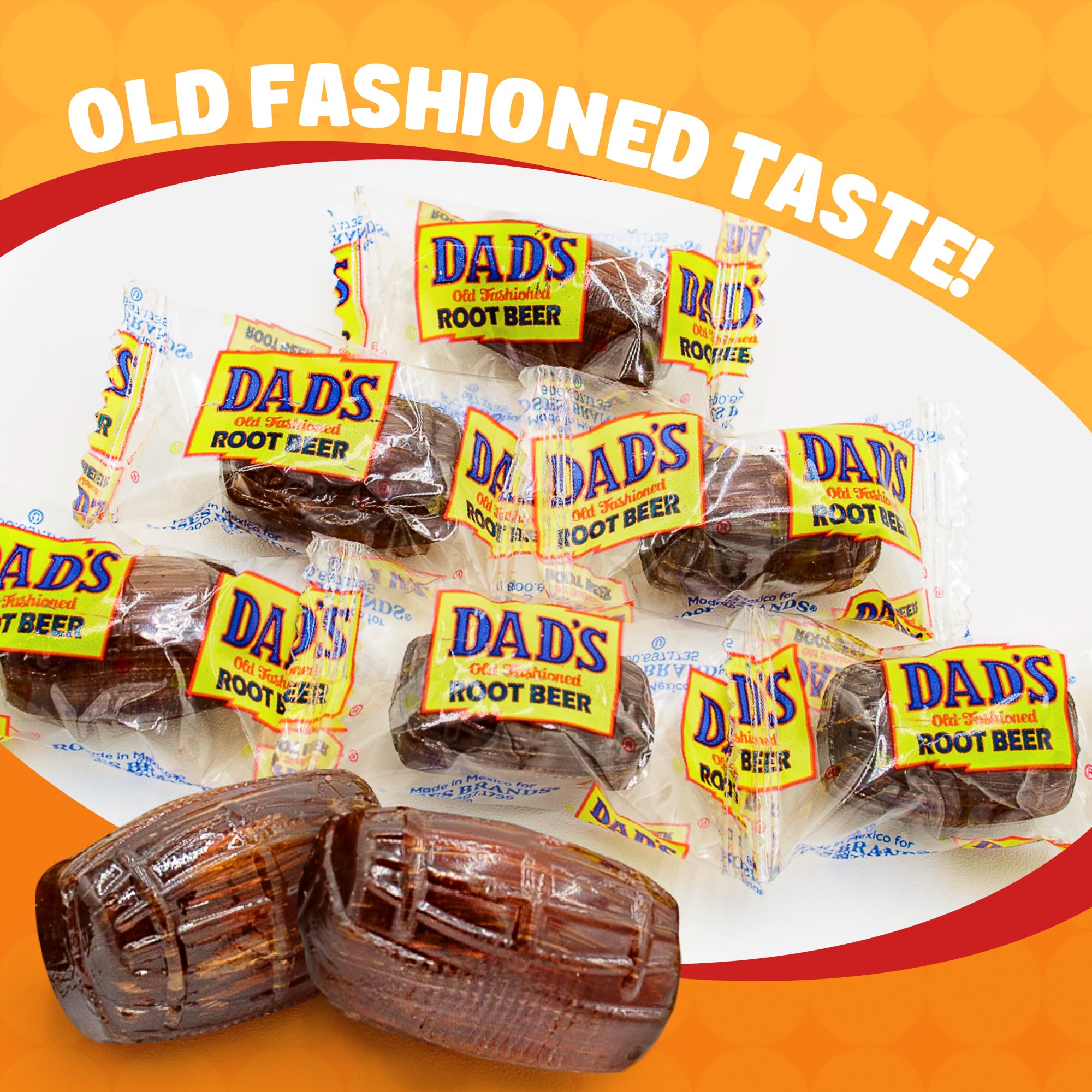 Donty-Tonty DAD'S Root Beer Barrels old-fashioned flavor ideal for parties
