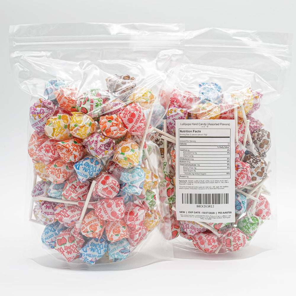 Donty-Tonty DUM DUMS wrapped pops for easy gifting.