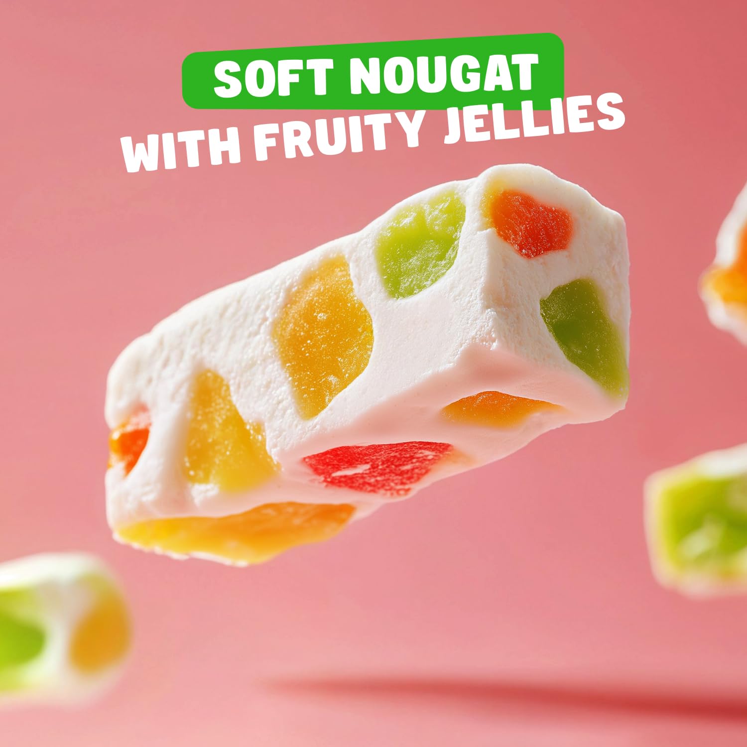 Donty-Tonty jelly fruit pieces add colorful flavor bursts