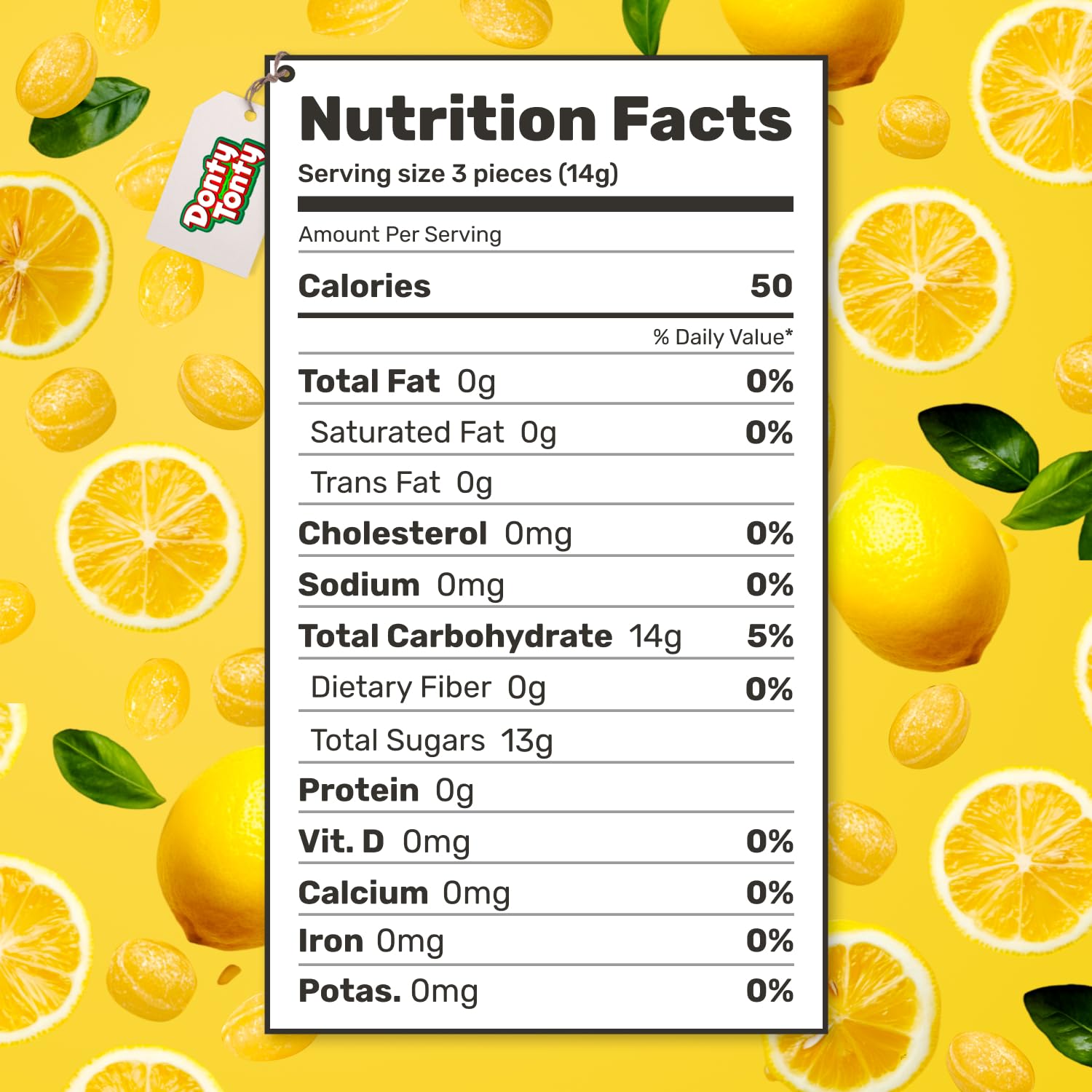 Donty-Tonty Sanded Lemon Drops bulk bag is great for events and displays