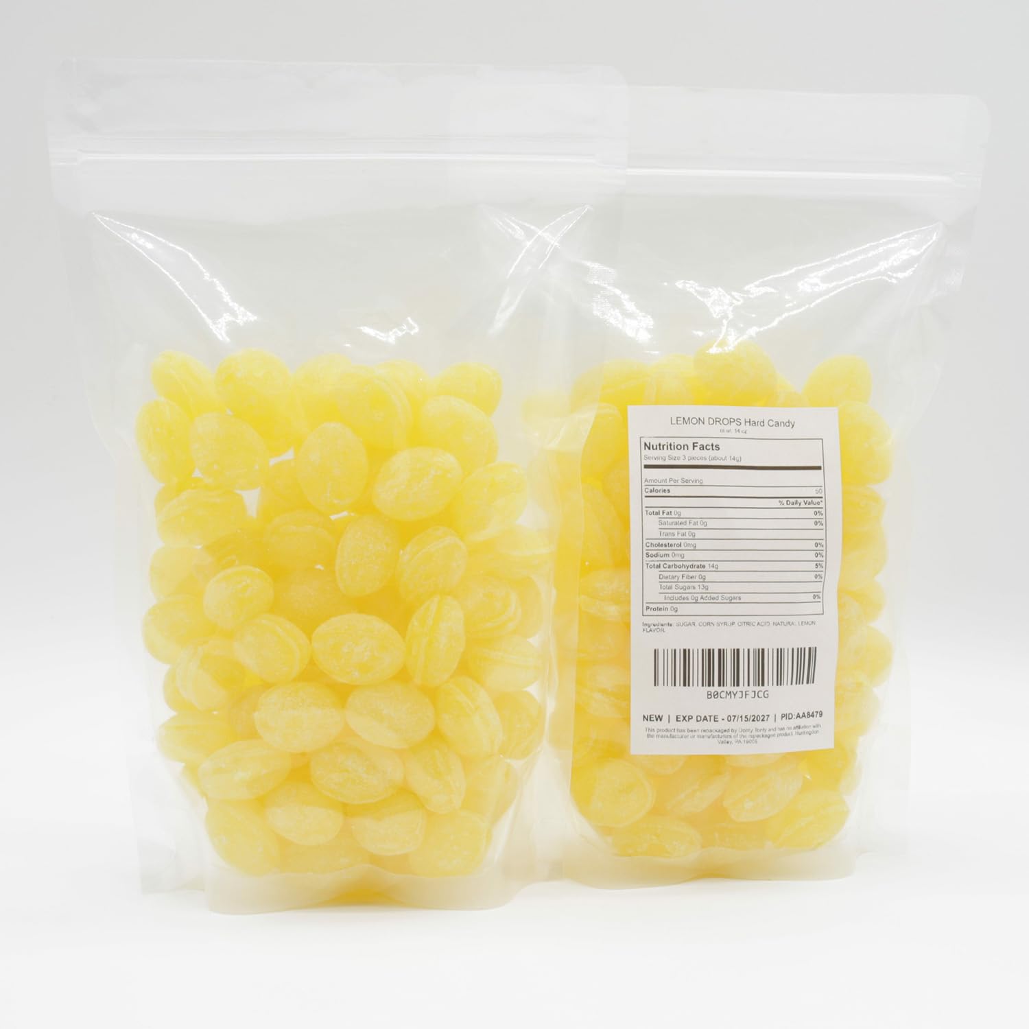 Donty-Tonty Sanded Lemon Drops stacked candies offer quick grab-and-go sweetness