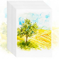 Donyang 64-sheet watercolor paper in 5x7 format ready for watercolor practice.