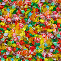 Dooboe hard candy mix assorted flavors on display for guests.