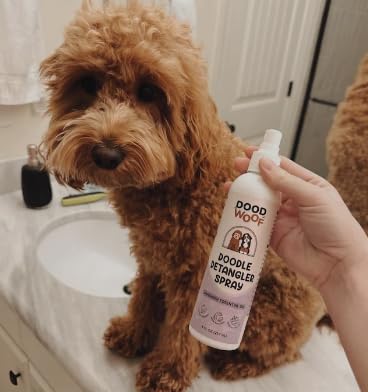 Coat managed and mat-free with DOOD WOOF detangler spray