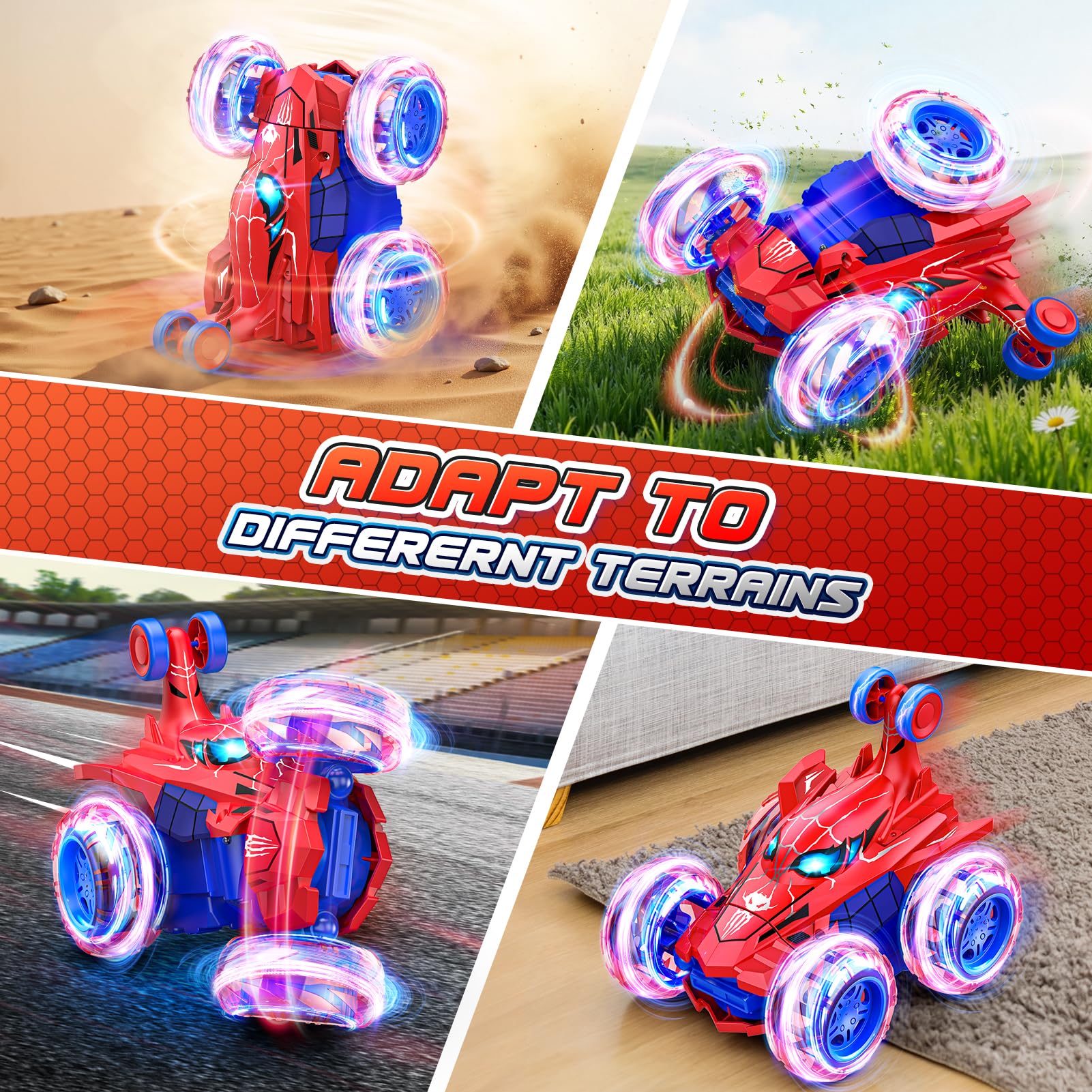 Doodays Spider RC car charging via USB for quick power ups