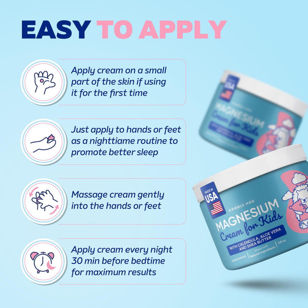 DOODLE HOG bedtime scene shows easy massage supporting a calm night routine