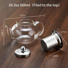 DOPUDO teapot is stovetop and microwave safe for flexible brewing.