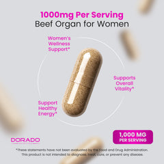 Dorado Nutrition Beef Organ Women Uterus capsules may support hormonal balance and vitality.