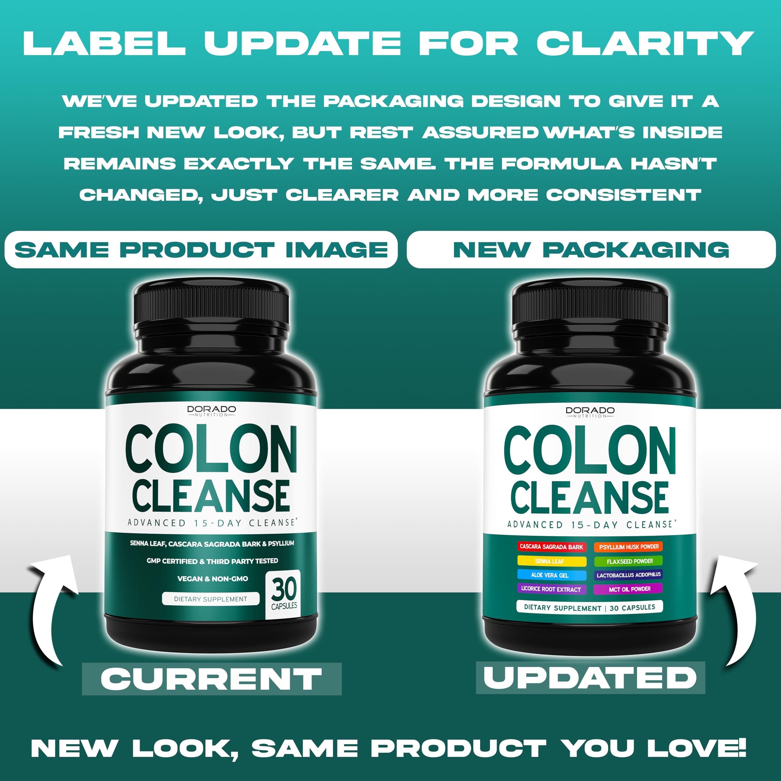 Dorado Nutrition Colon Cleanse lab testing seal indicating third-party verification