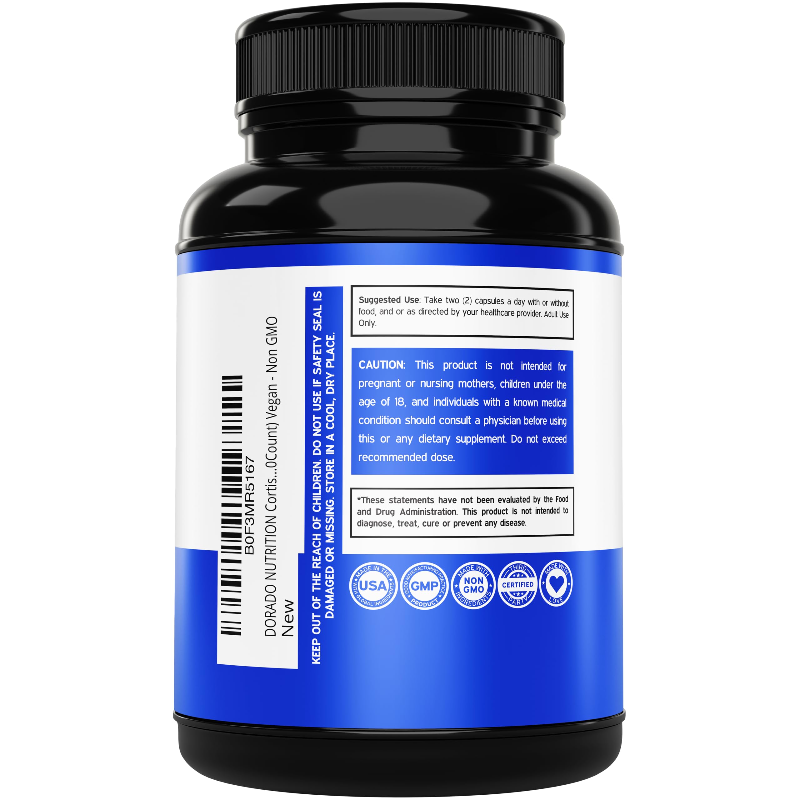 Dorado Nutrition bottle on kitchen counter for easy daily use.