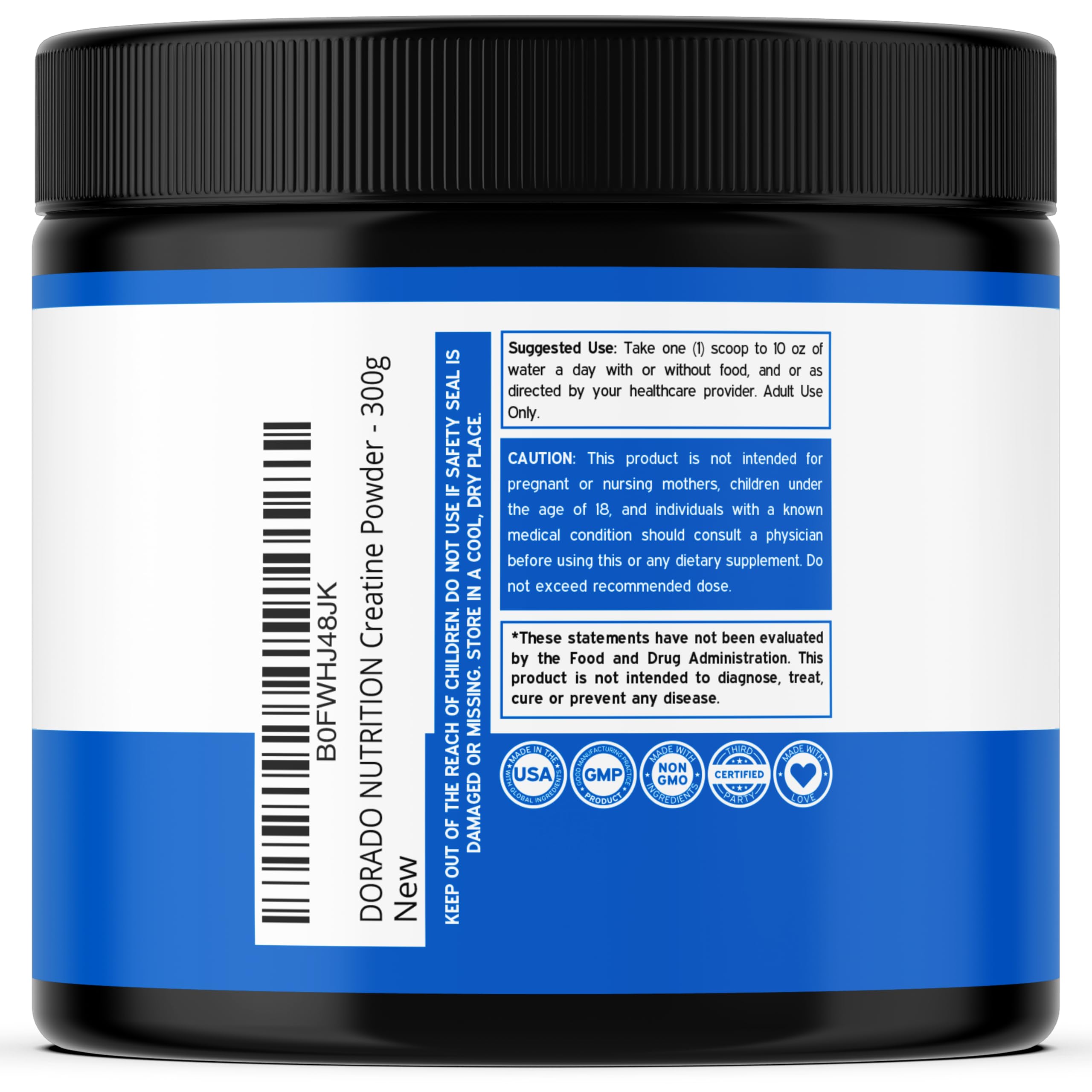 Creatine monohydrate mixed into water by Dorado Nutrition demonstration