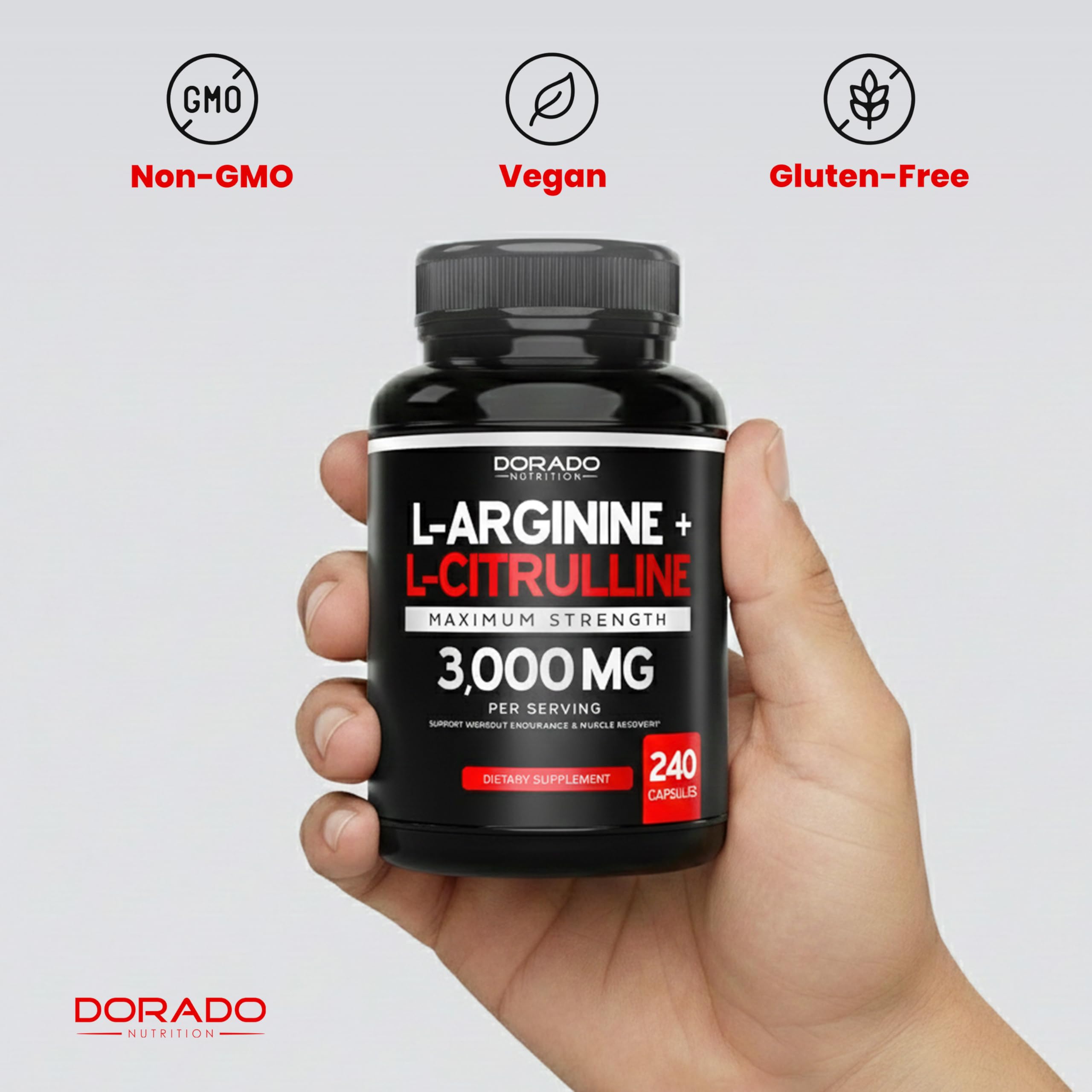 Dorado Nutrition vegan gluten-free capsules ideal for plant-based users.