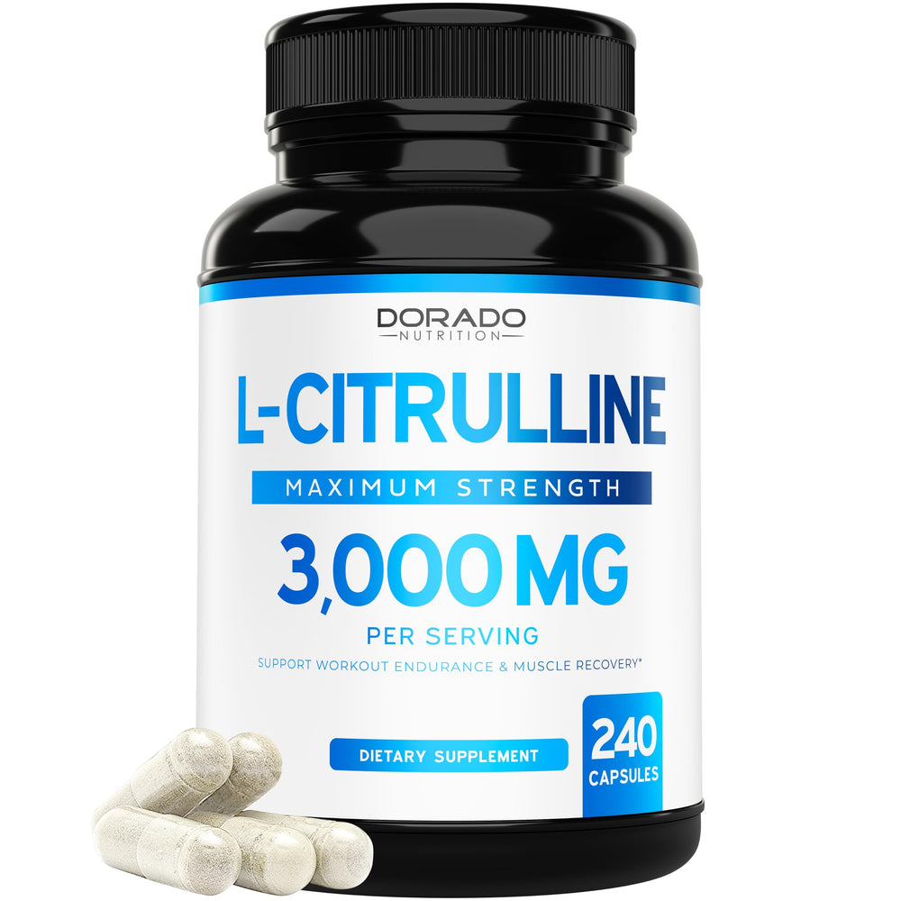 DORADO NUTRITION L Citrulline 3000mg bottle for convenient daily supplementation.