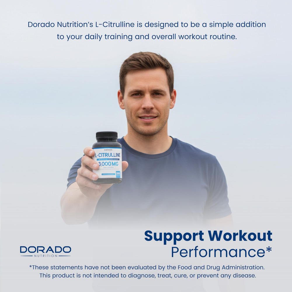 DORADO NUTRITION L Citrulline gym scene reflects performance support during training.