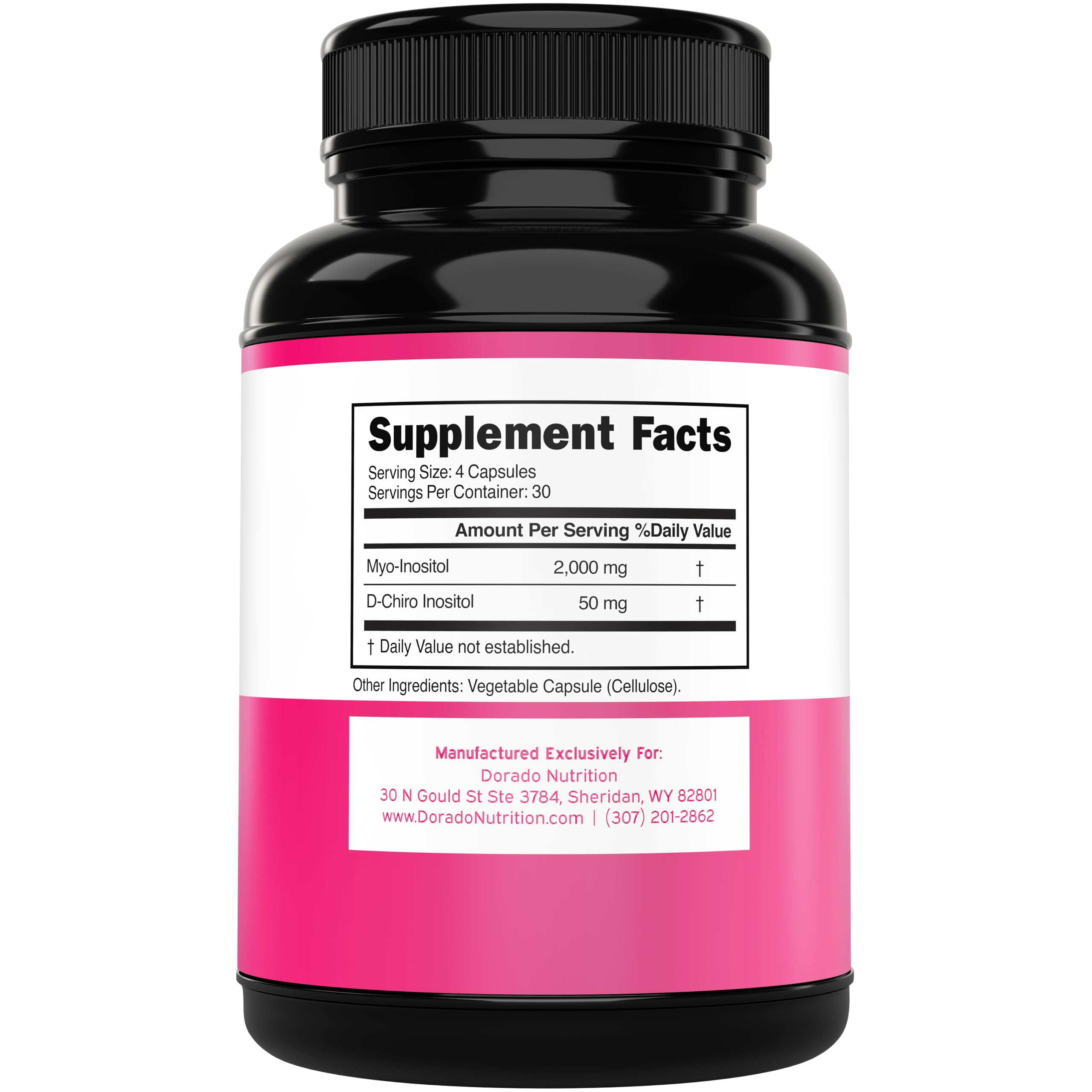 Dorado Nutrition capsules being poured for easy daily use