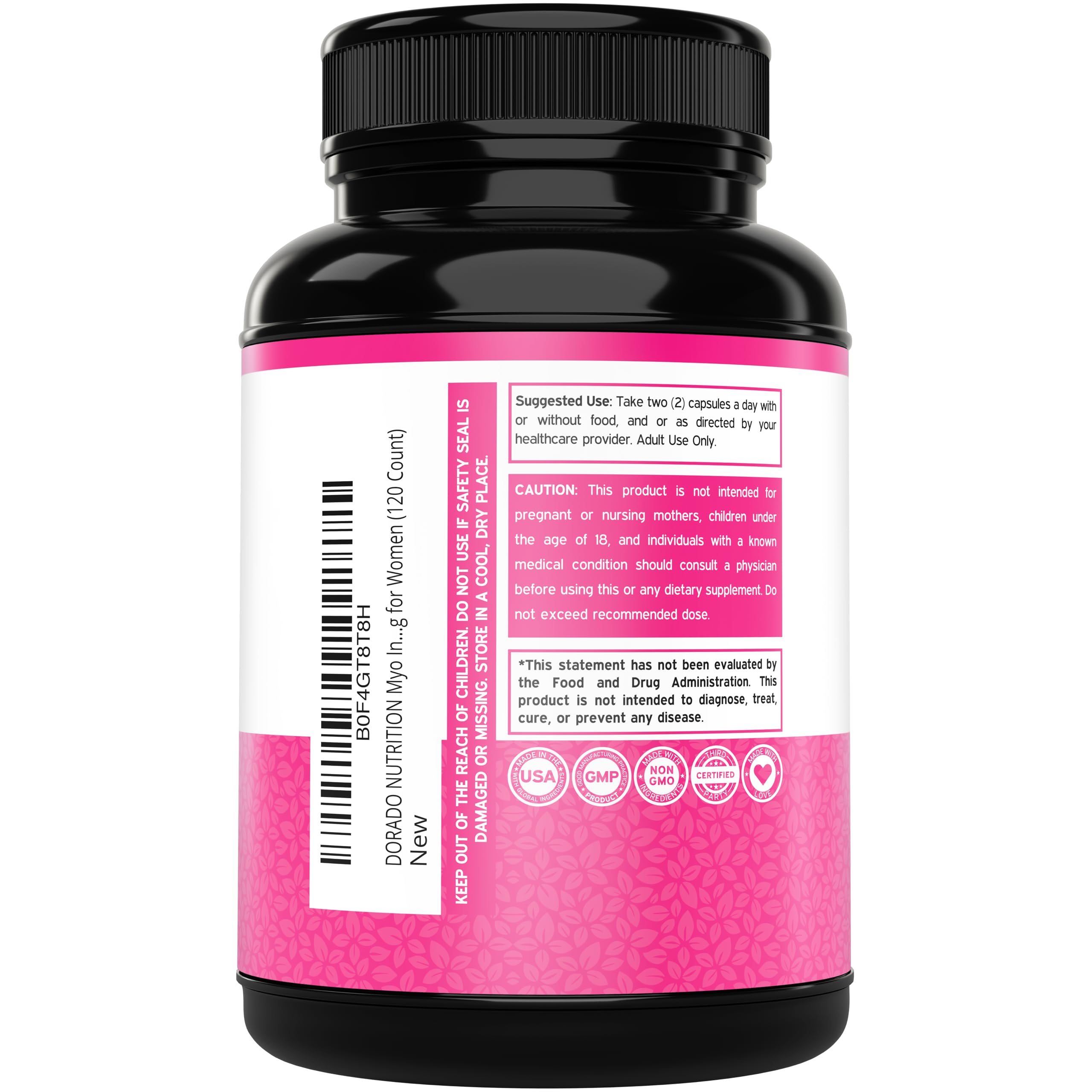 Label and seal indicating gluten-free and USA-made quality.