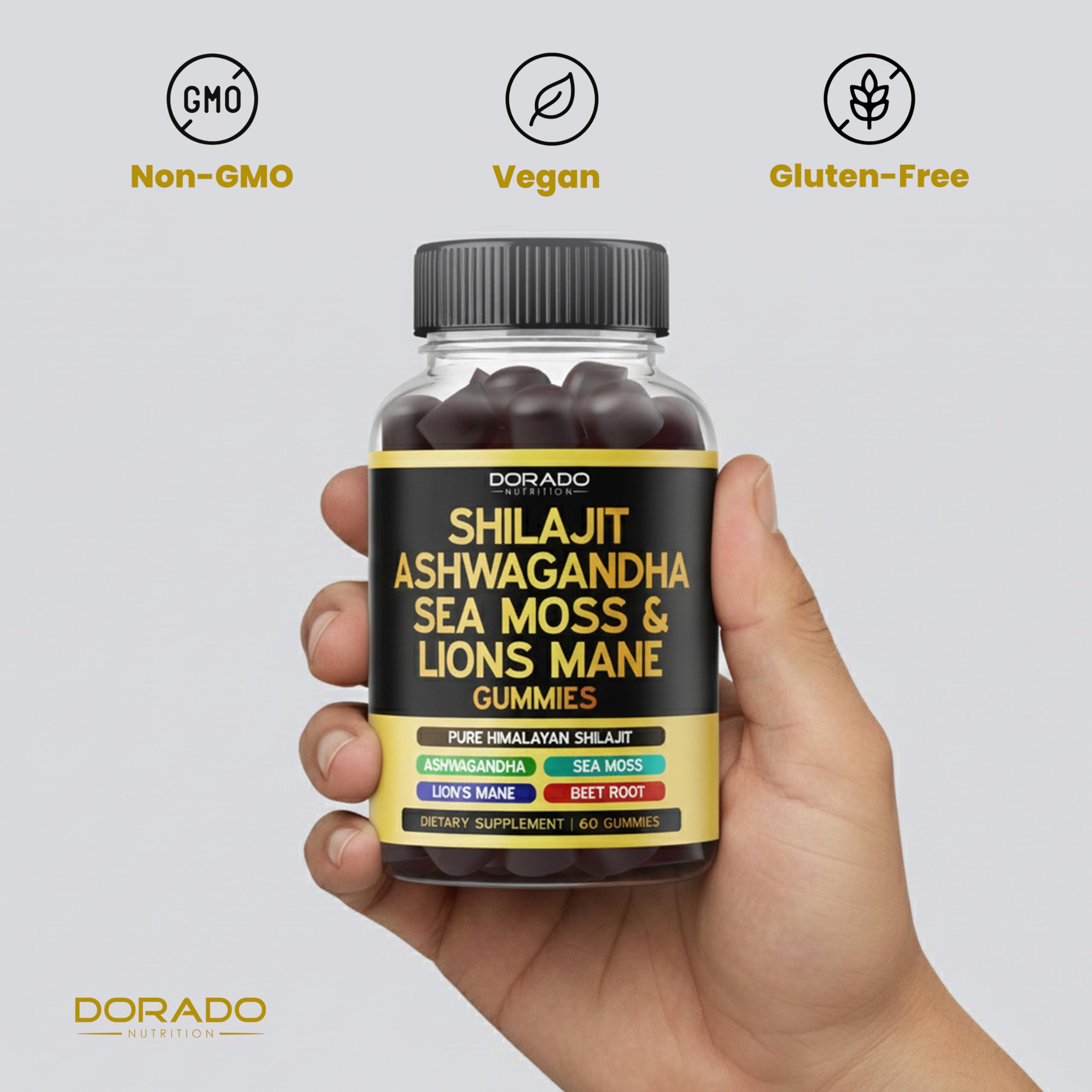 Dorado Nutrition Shilajit Gummies third-party tested seal signals purity and potency.
