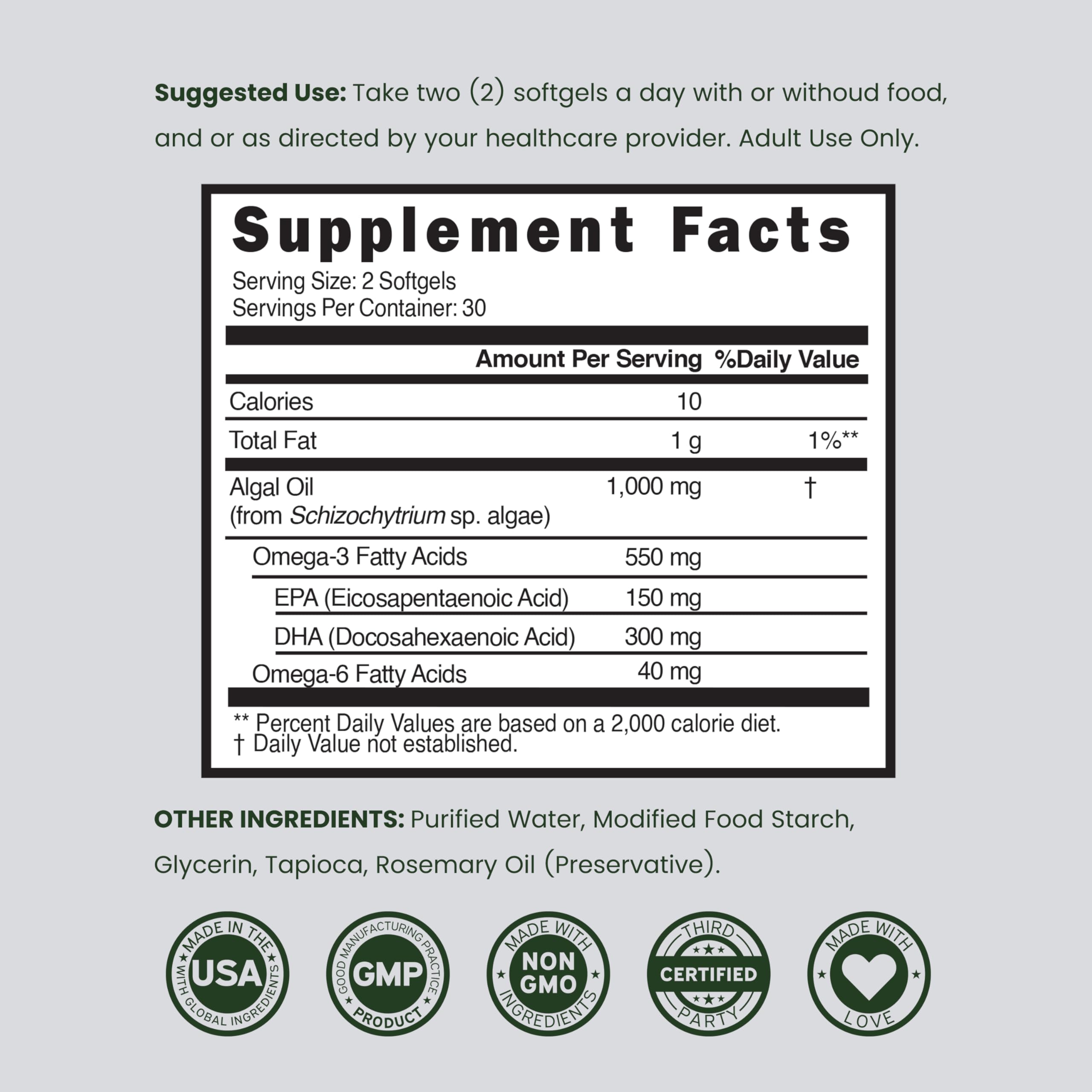Manufacturing facility for Dorado Nutrition vegan omega-3 algae oil