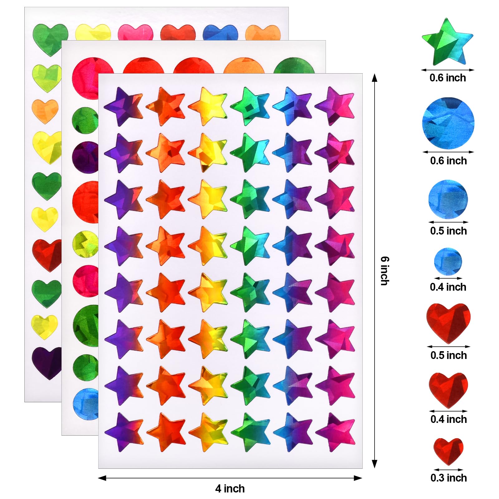 Dorbetar sparkly heart stickers foil pack add playful decoration.
