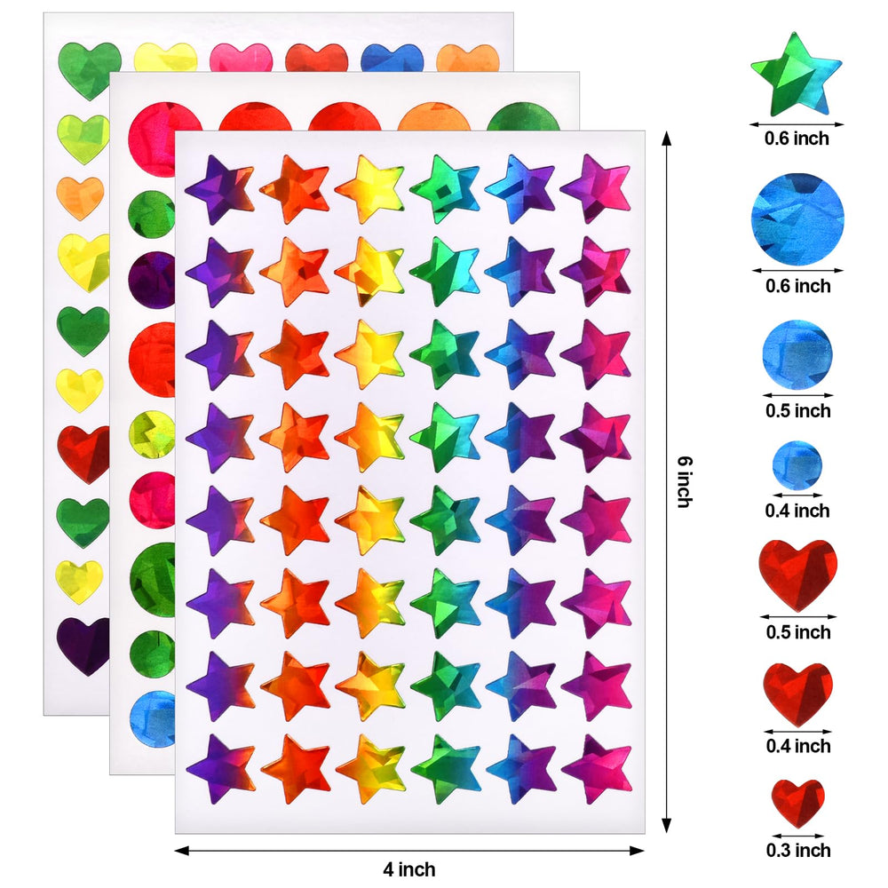 Dorbetar sparkly heart stickers foil pack add playful decoration.
