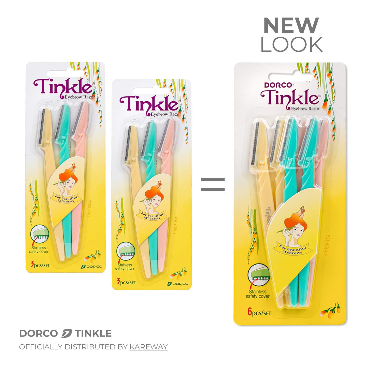 Dorco Tinkle razor removing peach fuzz with gentle precision