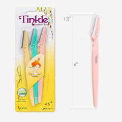 Dorco Tinkle razor showcasing stainless steel safety cover for skin protection