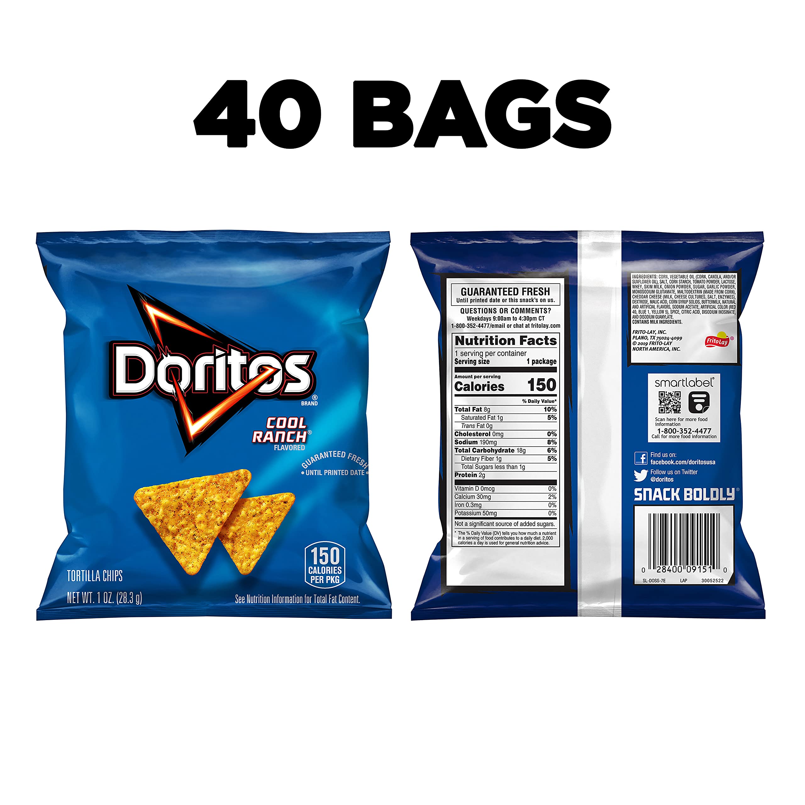 Close-up of Doritos Cool Ranch crunch highlighting bold flavor