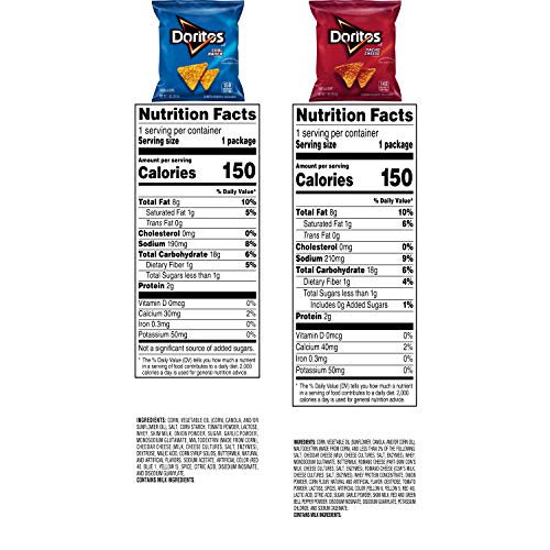 Doritos nacho cheese single-serve bag highlights bold flavor and quick craving fix.